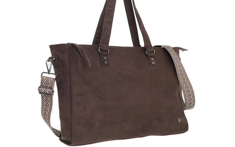 Amiek Riga shopper schooltas browny bruin 45 cm polyester