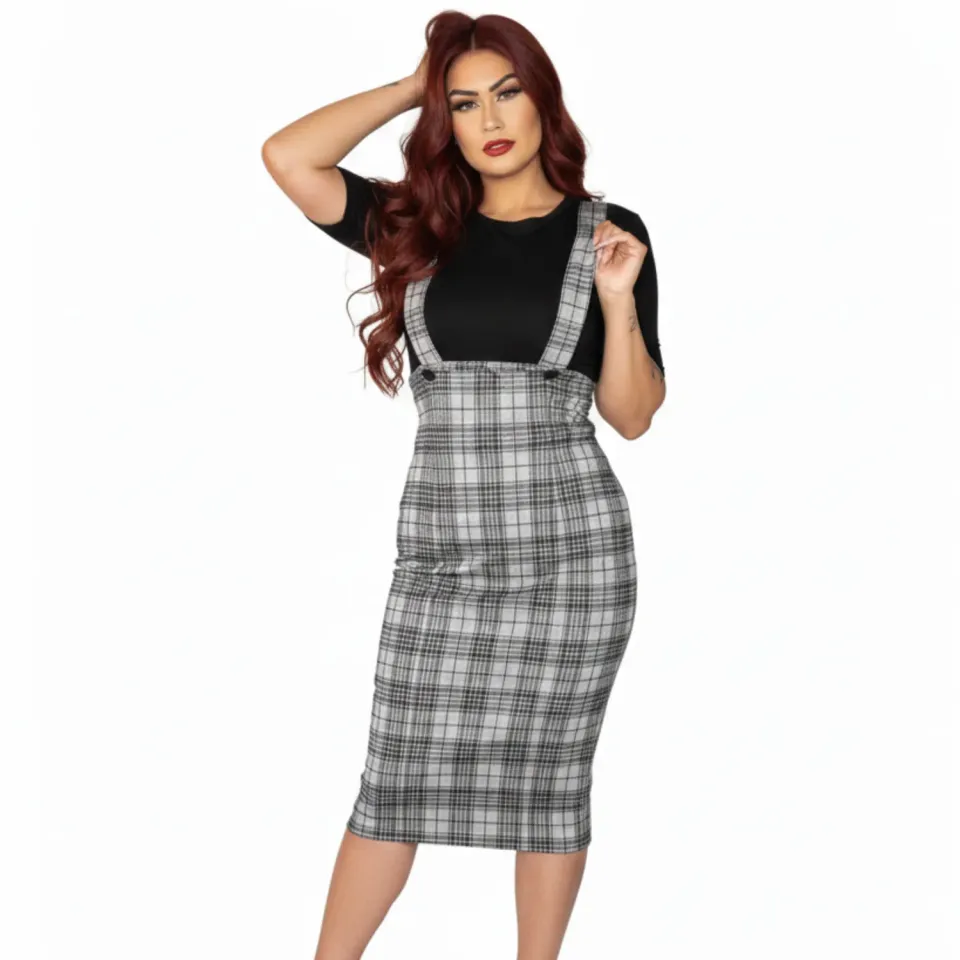 Tatyana Retro Pencil Jumper rok zwart M stretch