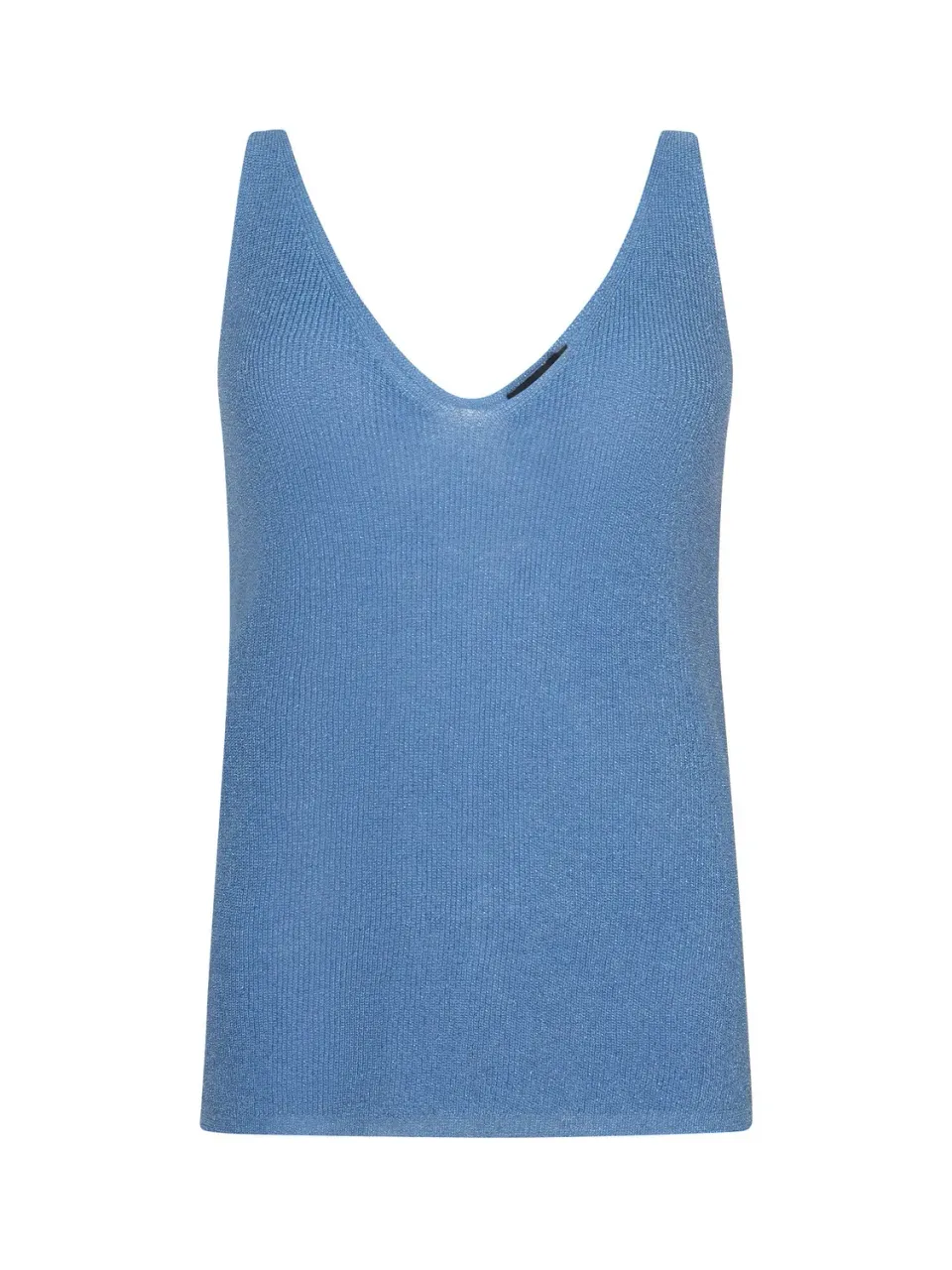 Amiek Knitted Top Lux top blauw lurex