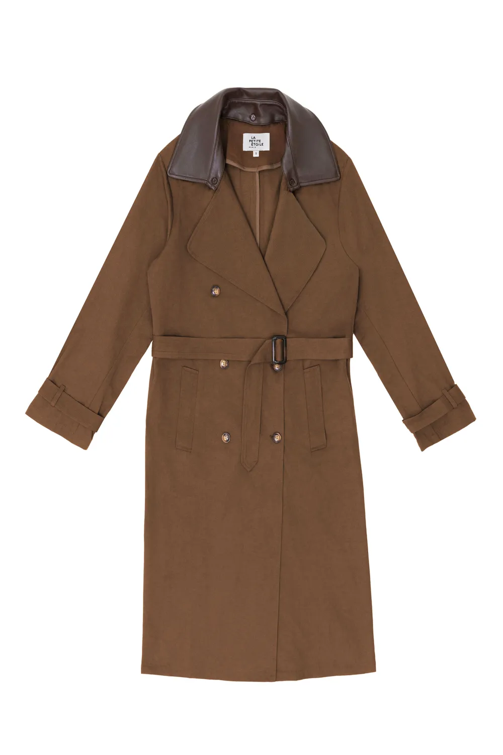 La Petite Etoile Faragi trenchcoat midi 16-marron bruin