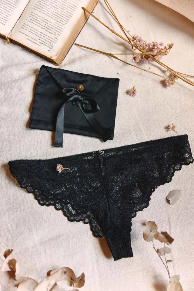 La Petite Etoile Wilada slip zwart kant licht