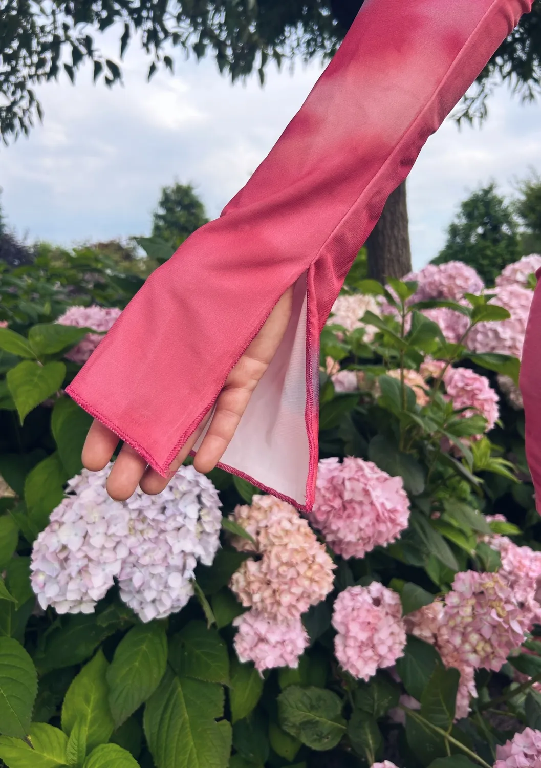 LOVEDRUNKY Dreamy jurk roze print lange mouw