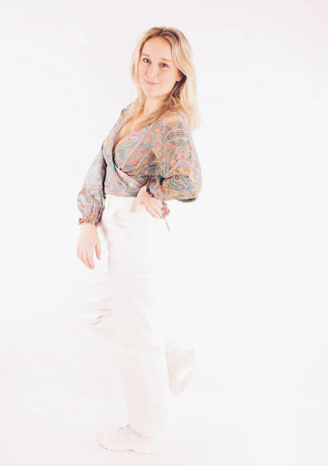 LOVEDRUNKY Paisley wikkeltop multi goud glans