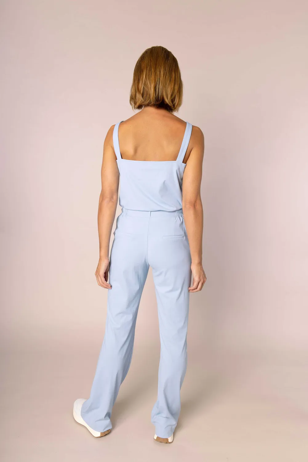 Laboutiek Amie Top top lichtblauw strikbandjes