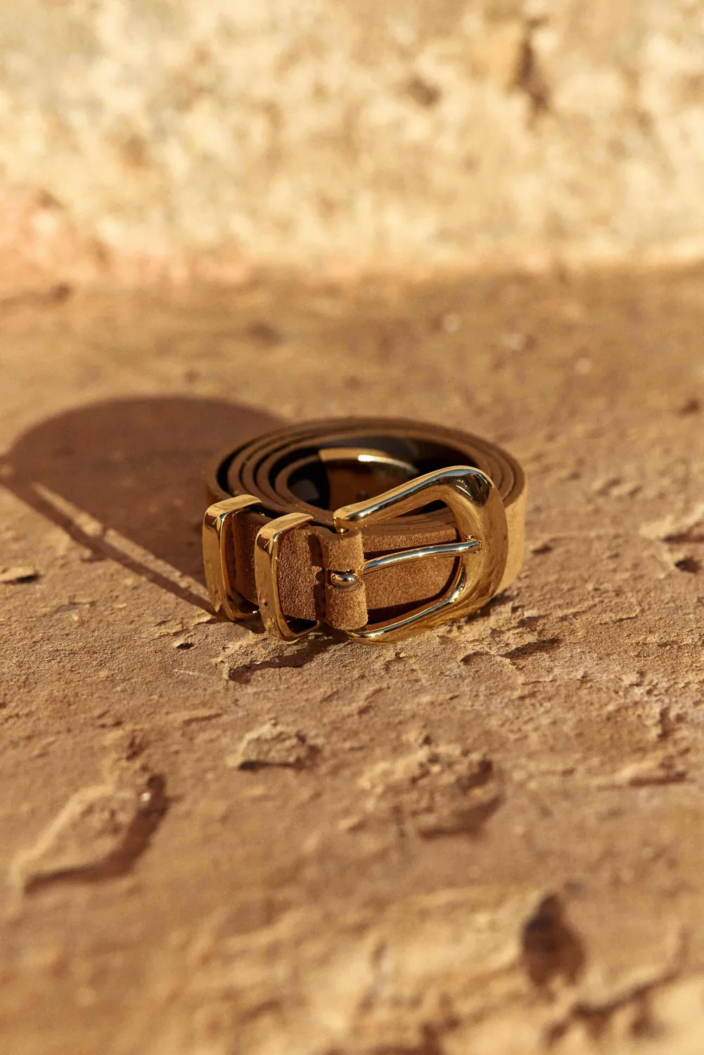 La Petite Etoile Anais riem camel leer goud