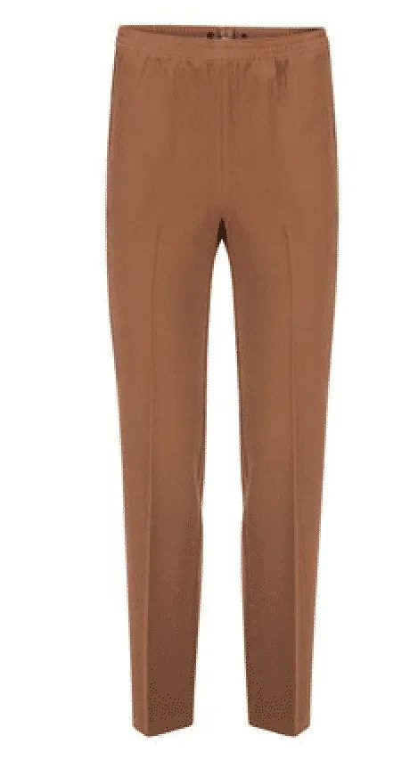 Sensia Deva Kort dames pantalon elastiek tabak cognac