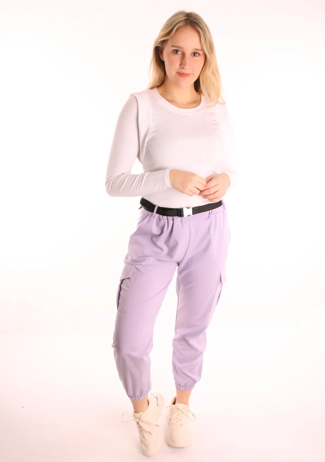 LOVEDRUNKY Cargo broek lila one size baggy
