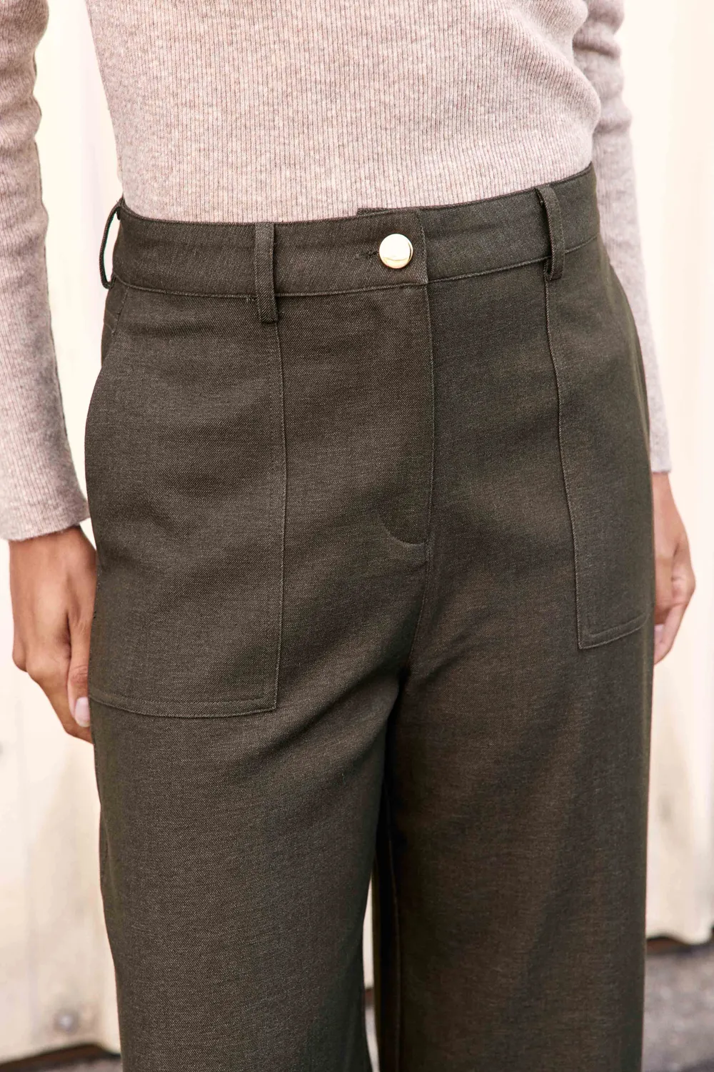 La Petite Etoile Pelya broek kaki rechte pijp