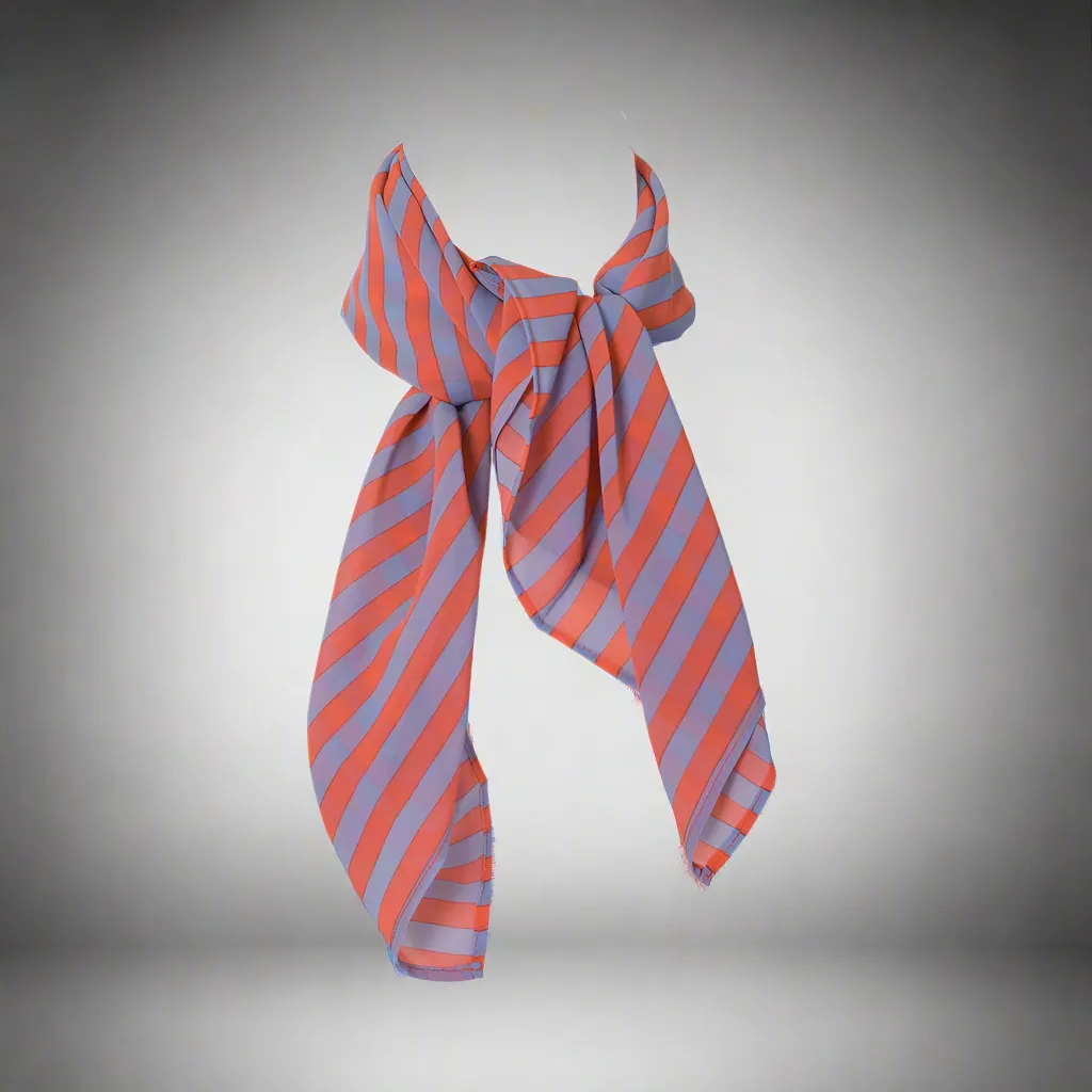 Tatyana Vintage-Inspired Hair Scarf haarsjaal roze blauw polyester