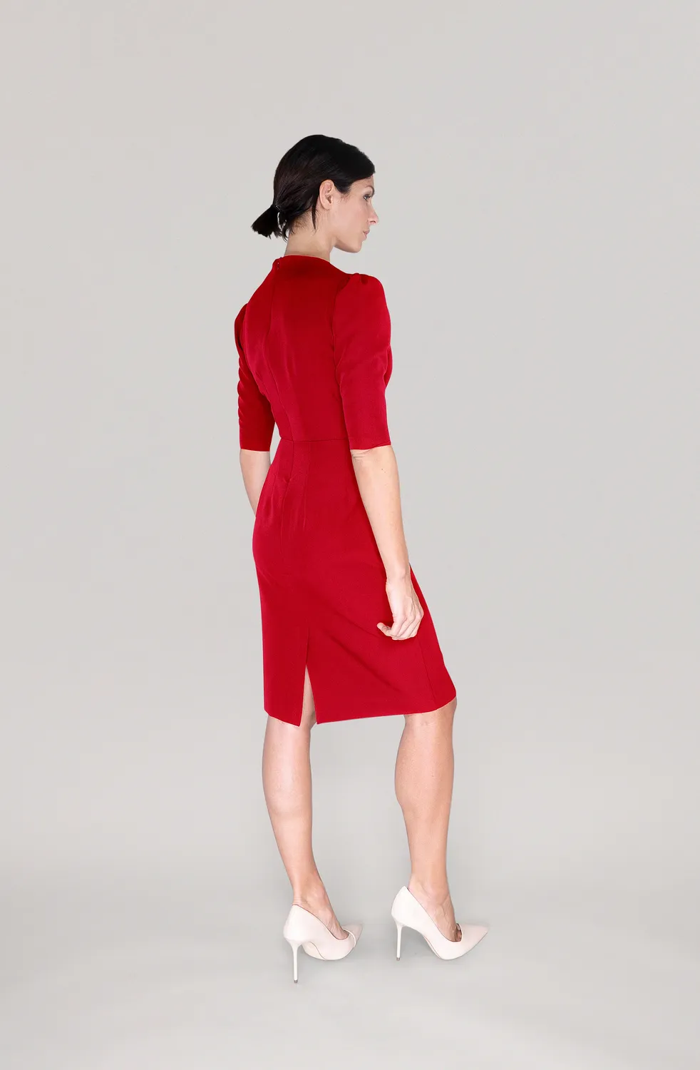 Laboutiek The Shoulder Dress jurk rood zakelijk