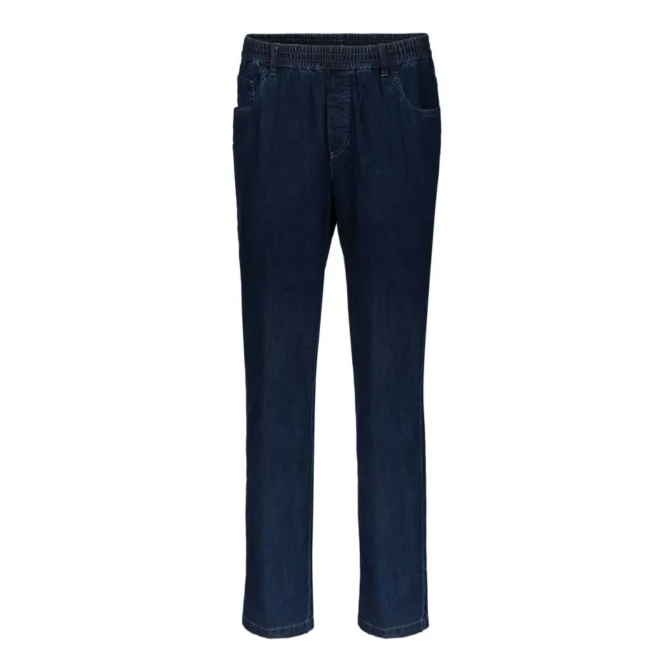Seniorenkleding Niels Heren Jeans Donkerblauw Stretch