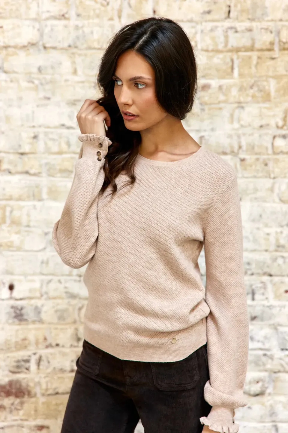 La Petite Etoile Melaky trui beige honingraat