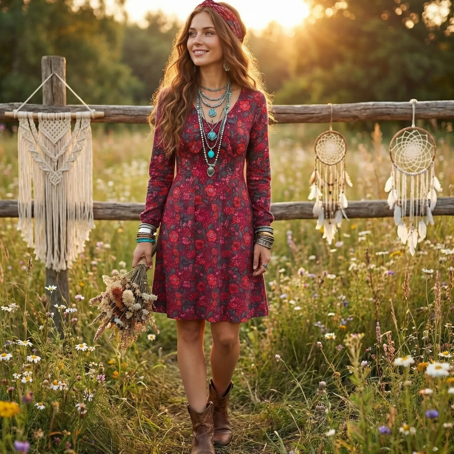 Tatyana Moxie Mod Floral shift jurk bloemen sjaal