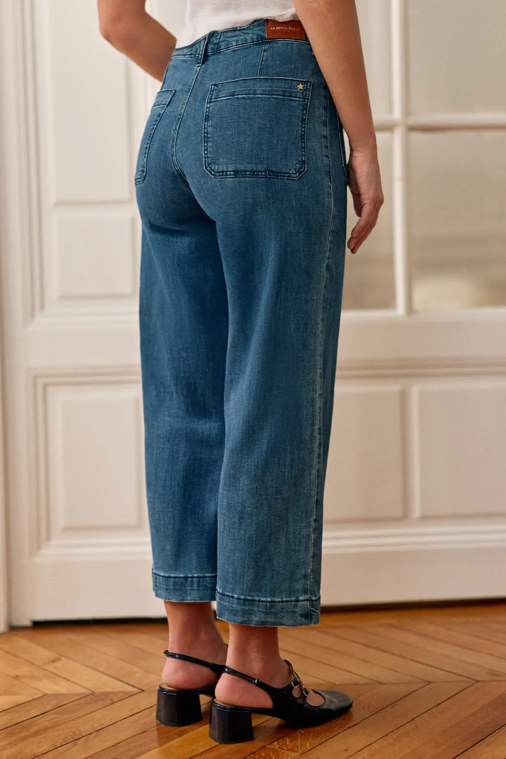 La Petite Etoile Atlanta jeans wijd stone uitgewassen
