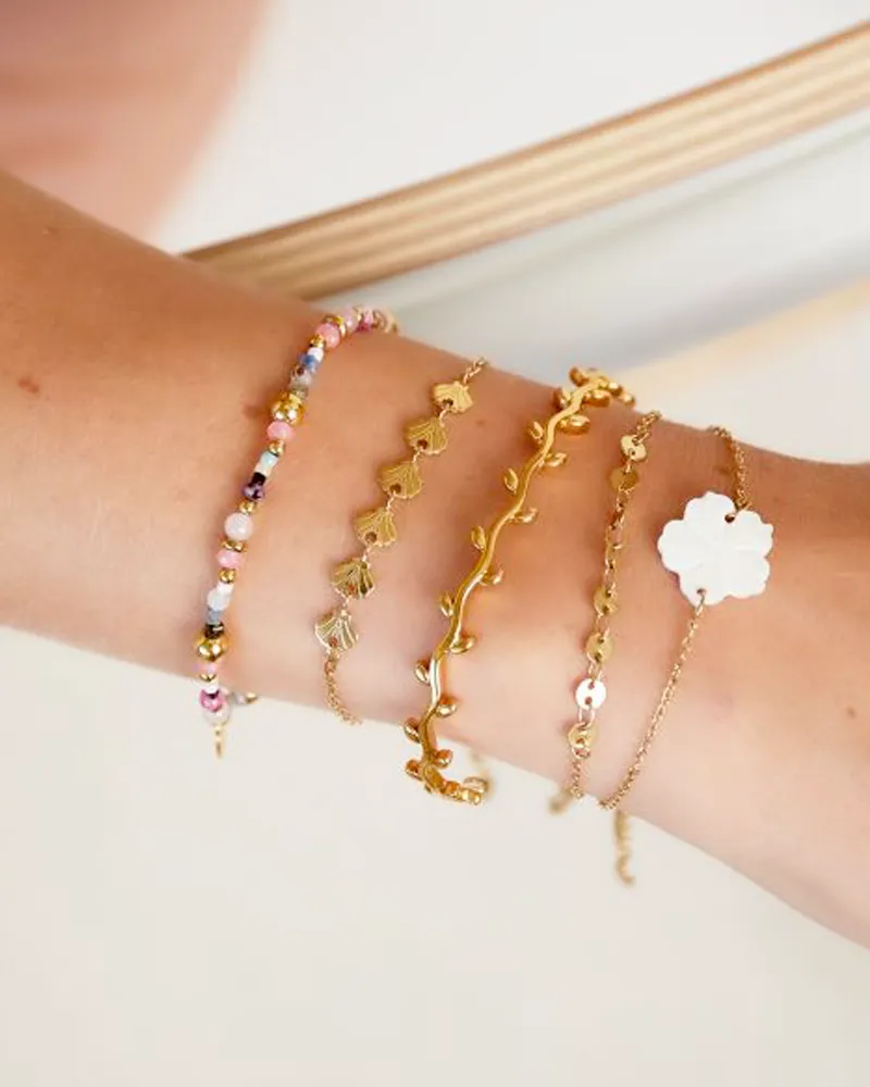 LOVEDRUNKY Sea Shell armband goud schelp