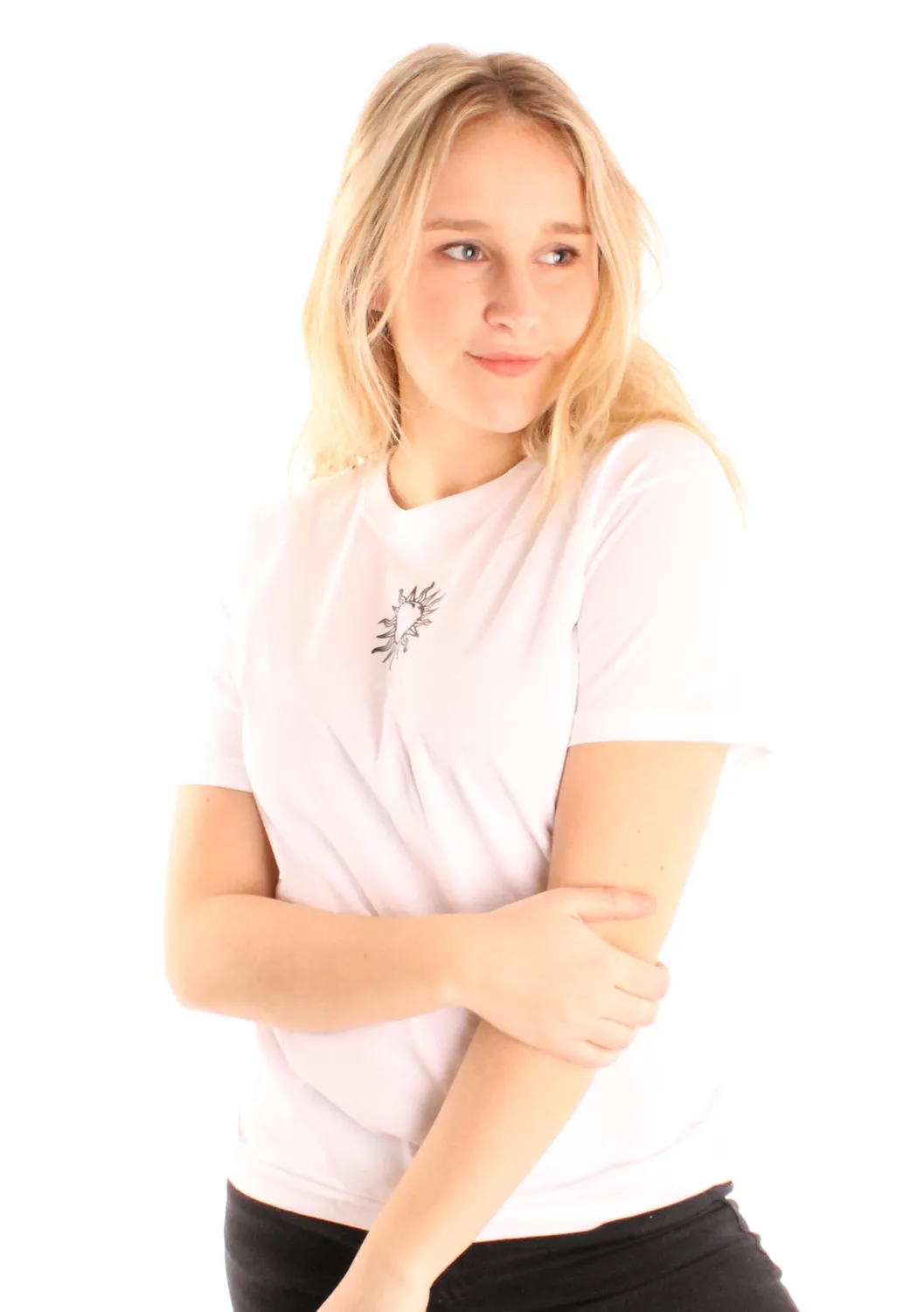 LOVEDRUNKY Sun T-shirt wit met zon print
