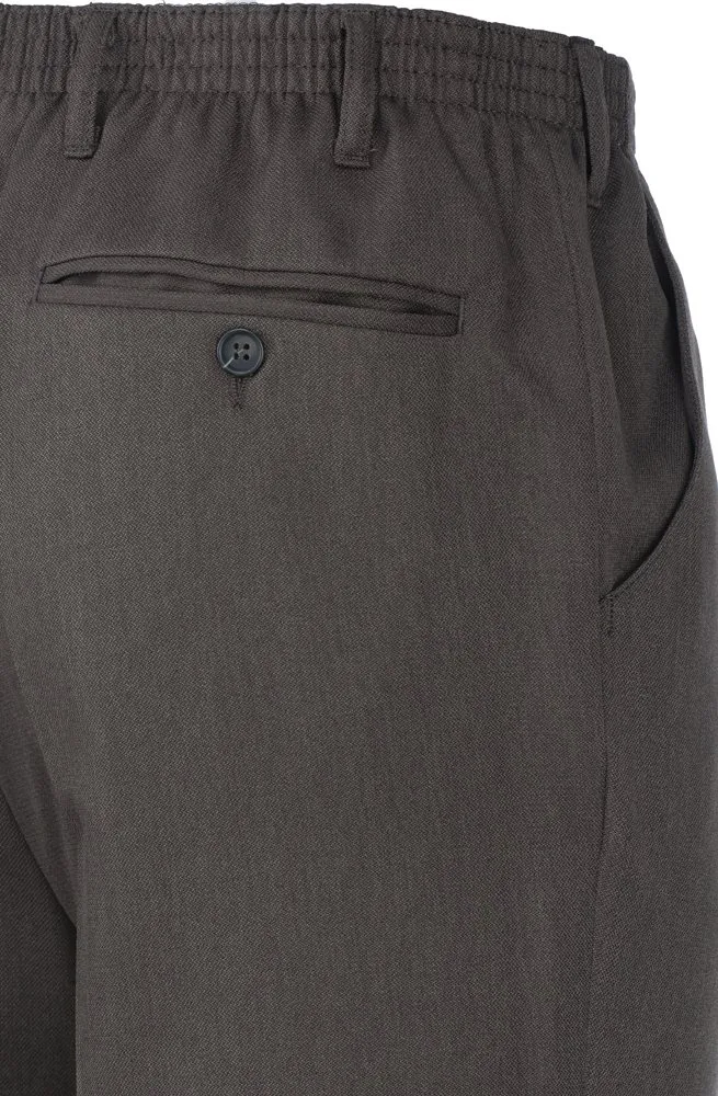 Luigi Morini Amberg heren pantalon elastiek donker taupe