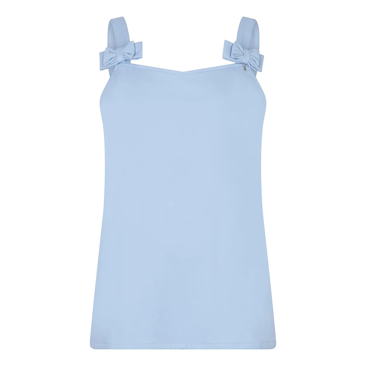 Laboutiek Amie Top top lichtblauw strikbandjes