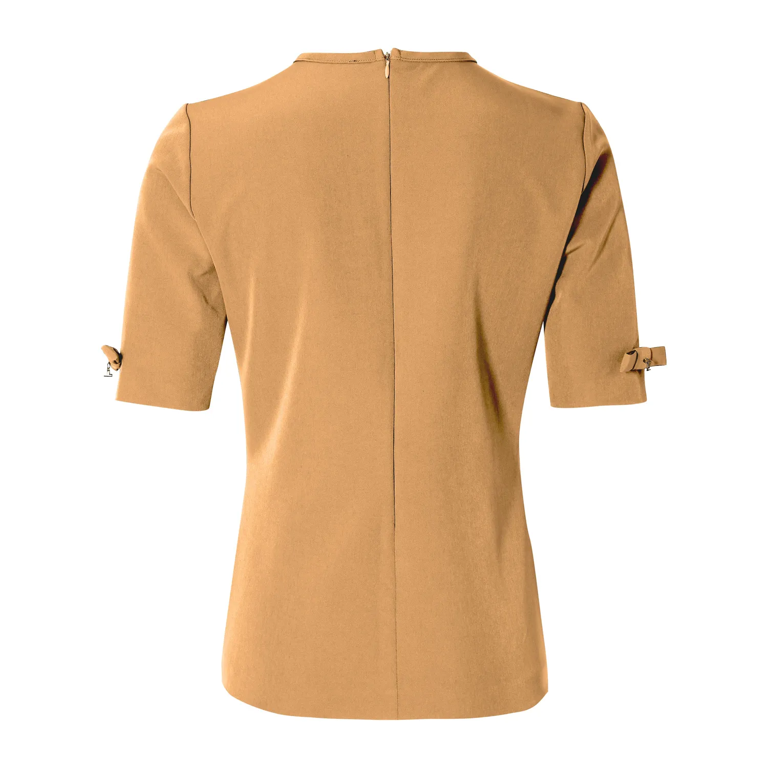Laboutiek Clean Tee with Bows T-shirt camel strik
