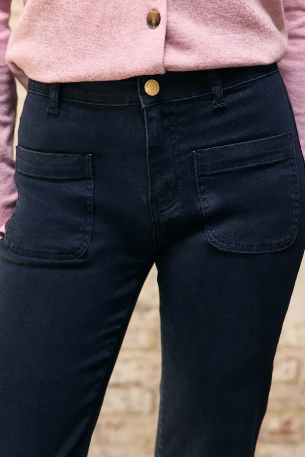 La Petite Etoile Sonny flare broek marineblauw taille