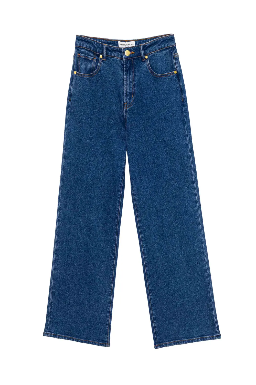 La Petite Etoile Zephyr rechte jeans 94-wash blauw high waist