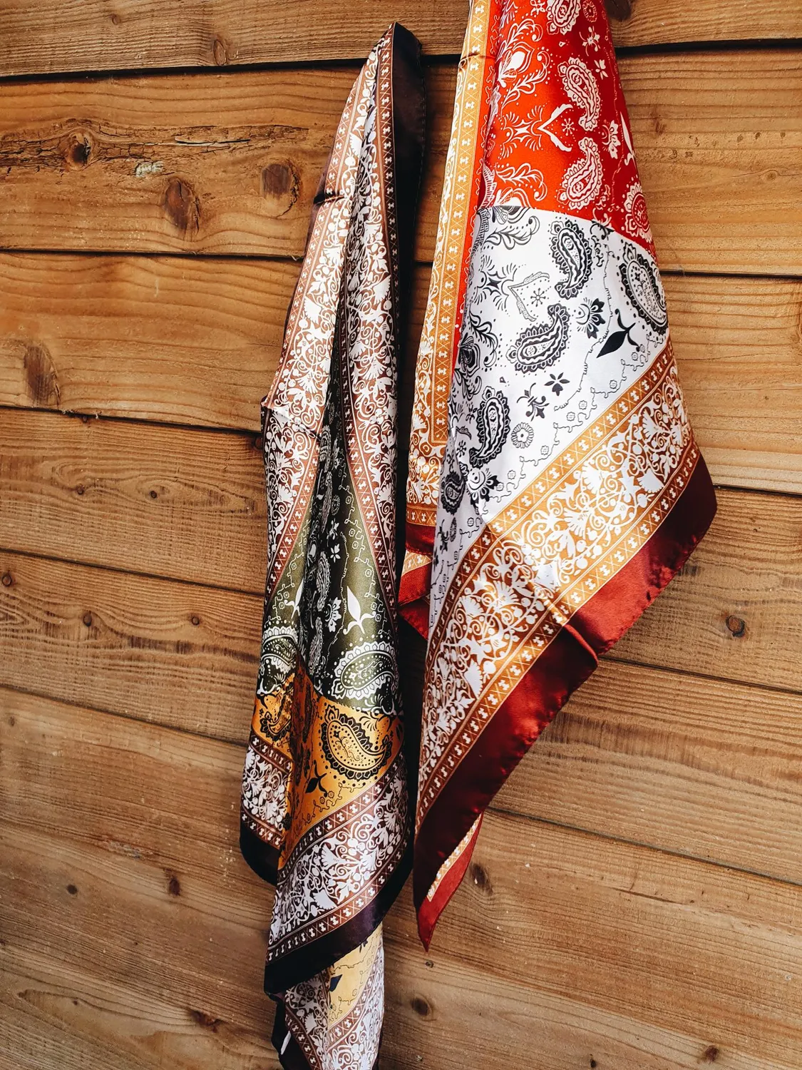 LOVEDRUNKY Bandana sjaal bohemian bruin 60x60 cm