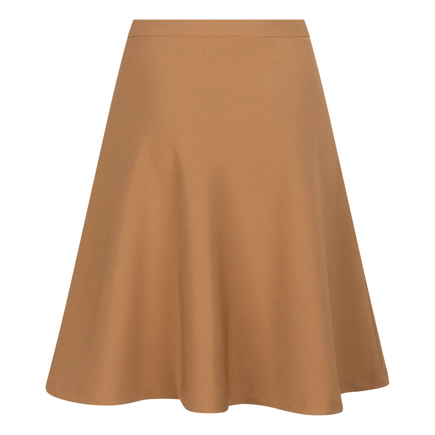 Laboutiek Flare Skirt rok camel knielengte stretch
