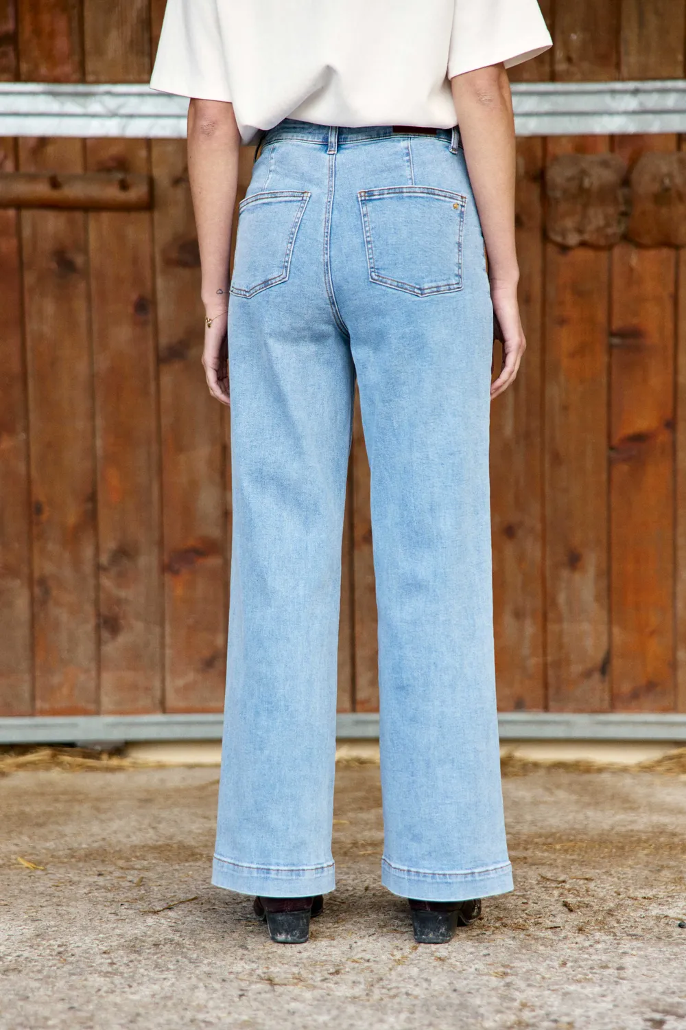 La Petite Etoile Atlantyno jeans wijd stone clair