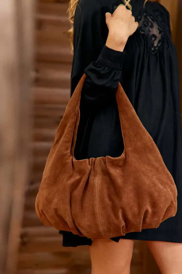 La Petite Etoile Amu hobo tas camel suède
