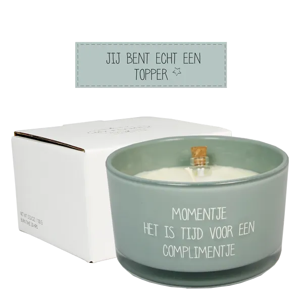 Amiek Flessenpost Momentje geurkaars jasmijn