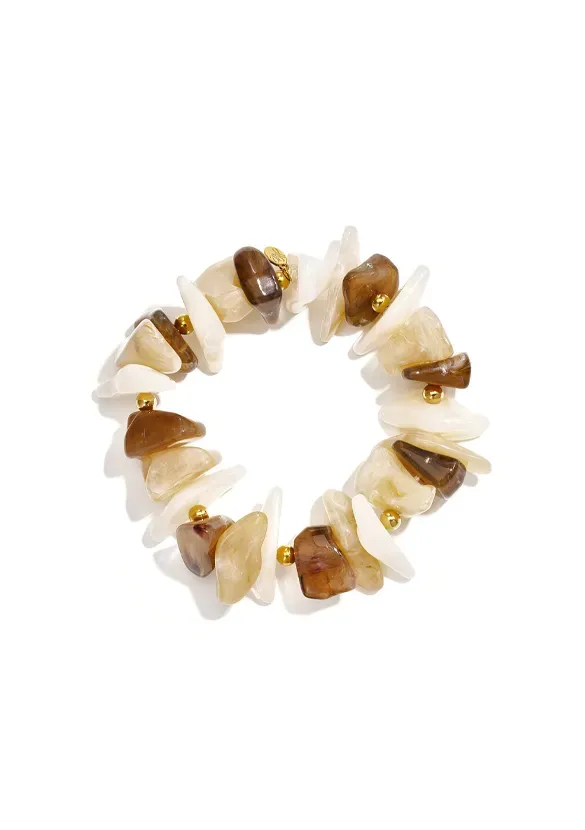 LOVEDRUNKY Beads Armband Bruin 22 cm kralen