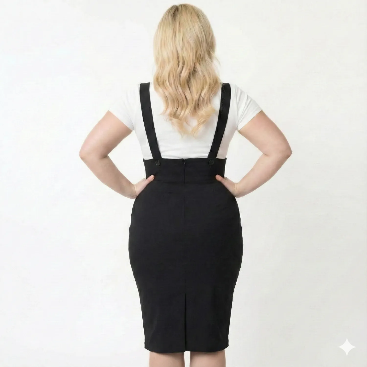 Tatyana Retro Pencil Jumper rok zwart M stretch