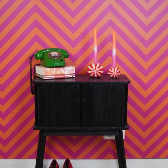 Housevitamin Candy Swirl kaarshouder rood roze 7cm