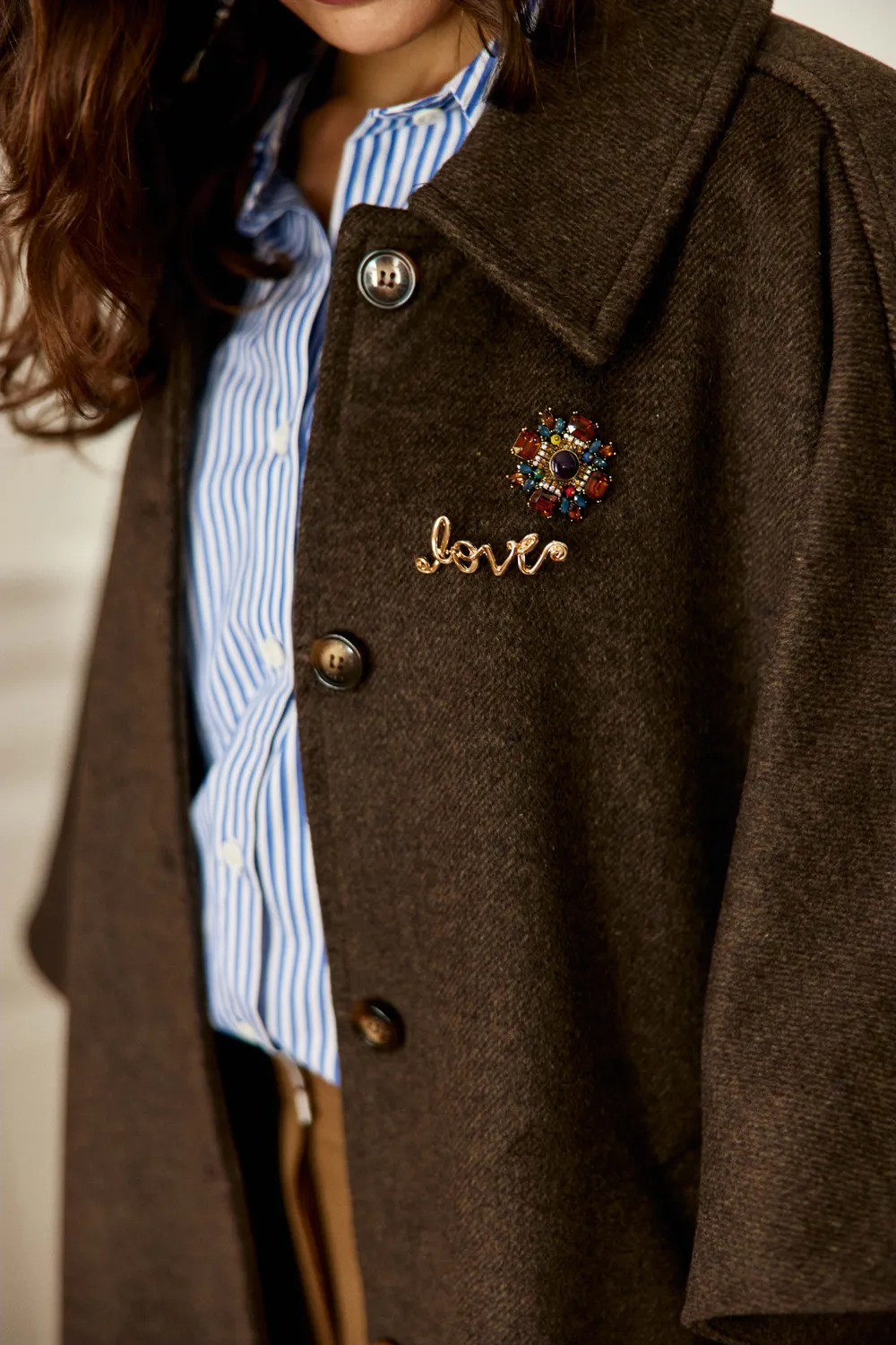 La Petite Etoile Alby broche amber goud