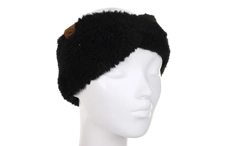 Amiek Quebec hoofdband zwart winter