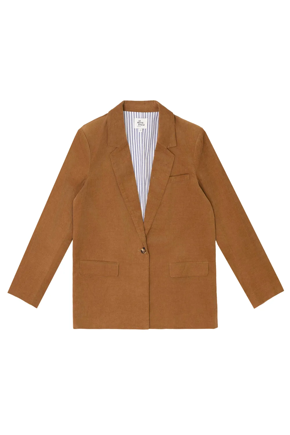 La Petite Etoile Viano blazer beige ribfluweel recht