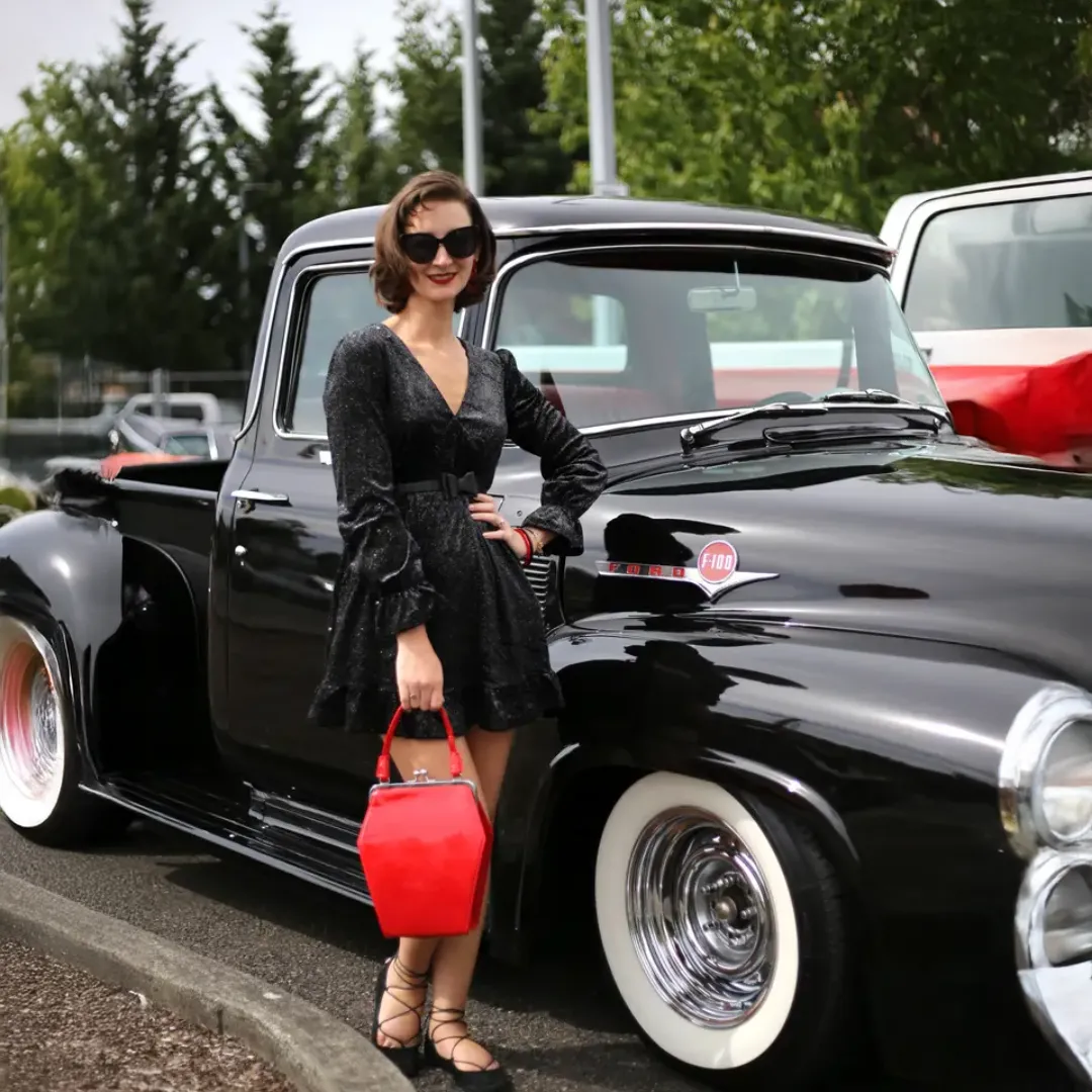Tatyana Valerie Mini-jurk midnight dazzle zwart