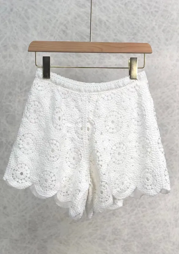 LOVEDRUNKY Boho short wit XS-M elastisch kant
