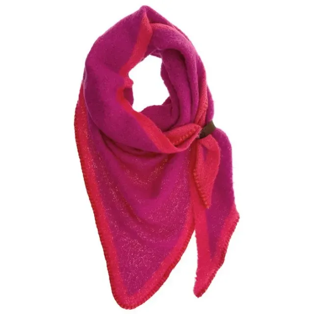 Amiek Nina Rand sjaal roze zacht
