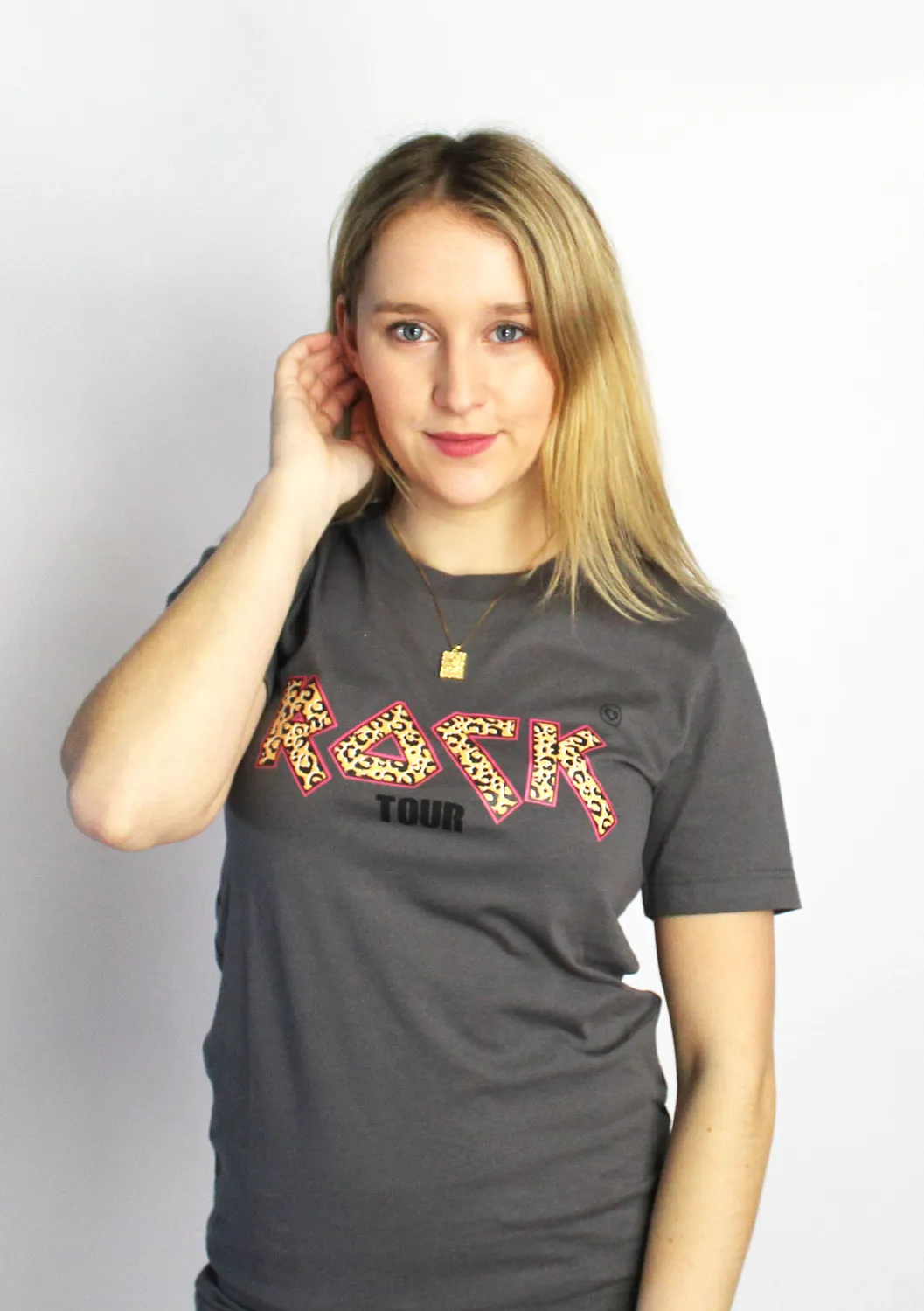 LOVEDRUNKY Rock Tour T-shirt grijs ecovriendelijk
