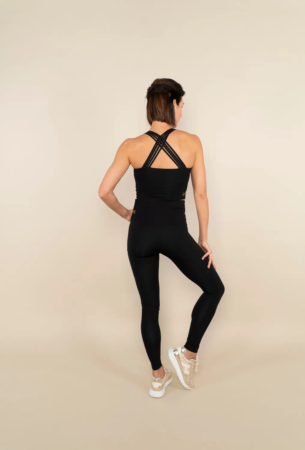 Laboutiek Sport Bra sport bh zwart goud