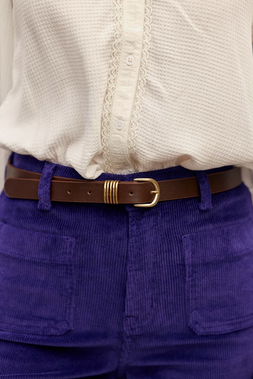 La Petite Etoile Ana riem bruin leer 75-90