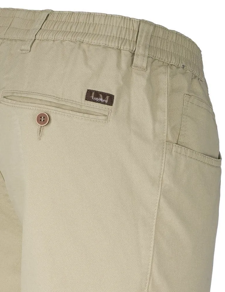 Seniorenkleding Niels heren pantalon katoen lichtbeige zand