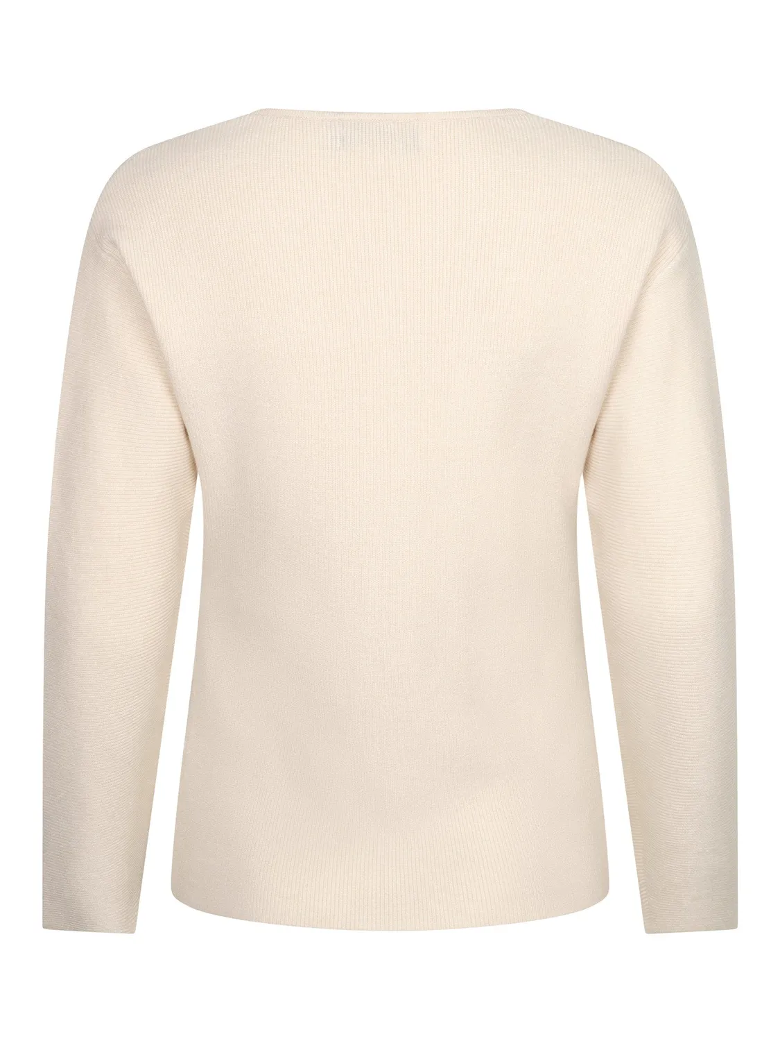 Amiek Daisy gebreide top V-hals ecru goudknopen