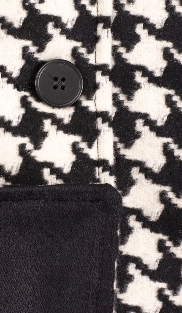 PduC luxe rolstoelcape ruit zwart-wit wol warm