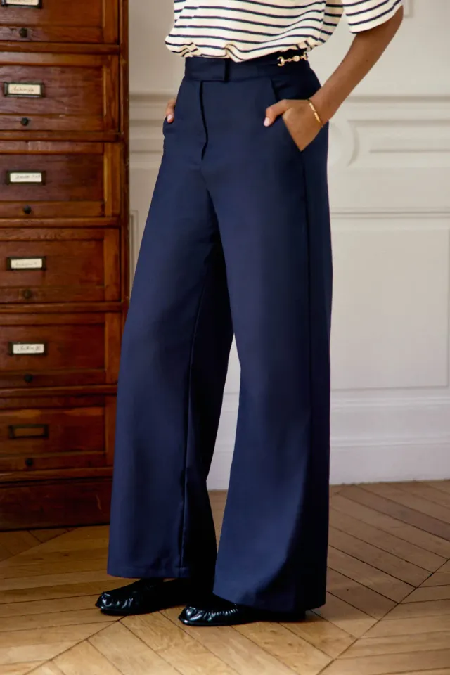 La Petite Etoile Paolin broek marine wijd gouden bit