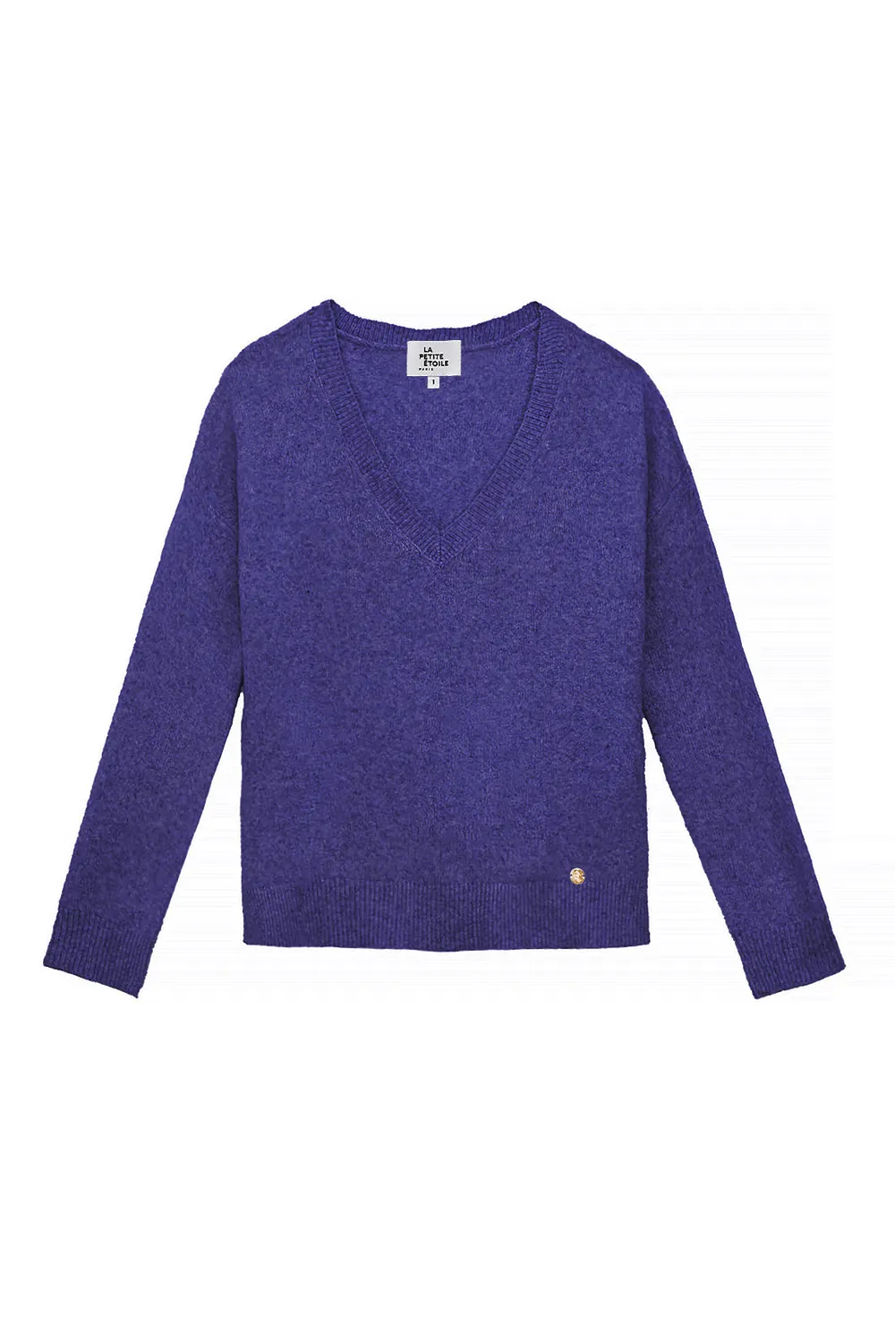 La Petite Etoile Mantio trui paars V-hals ruim