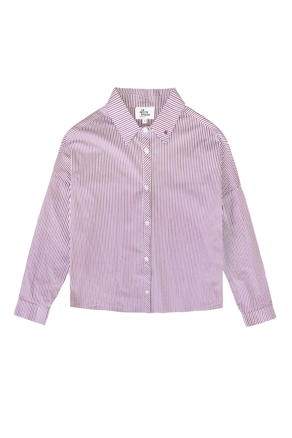 La Petite Etoile Cyra blouse roze ecru gestreept
