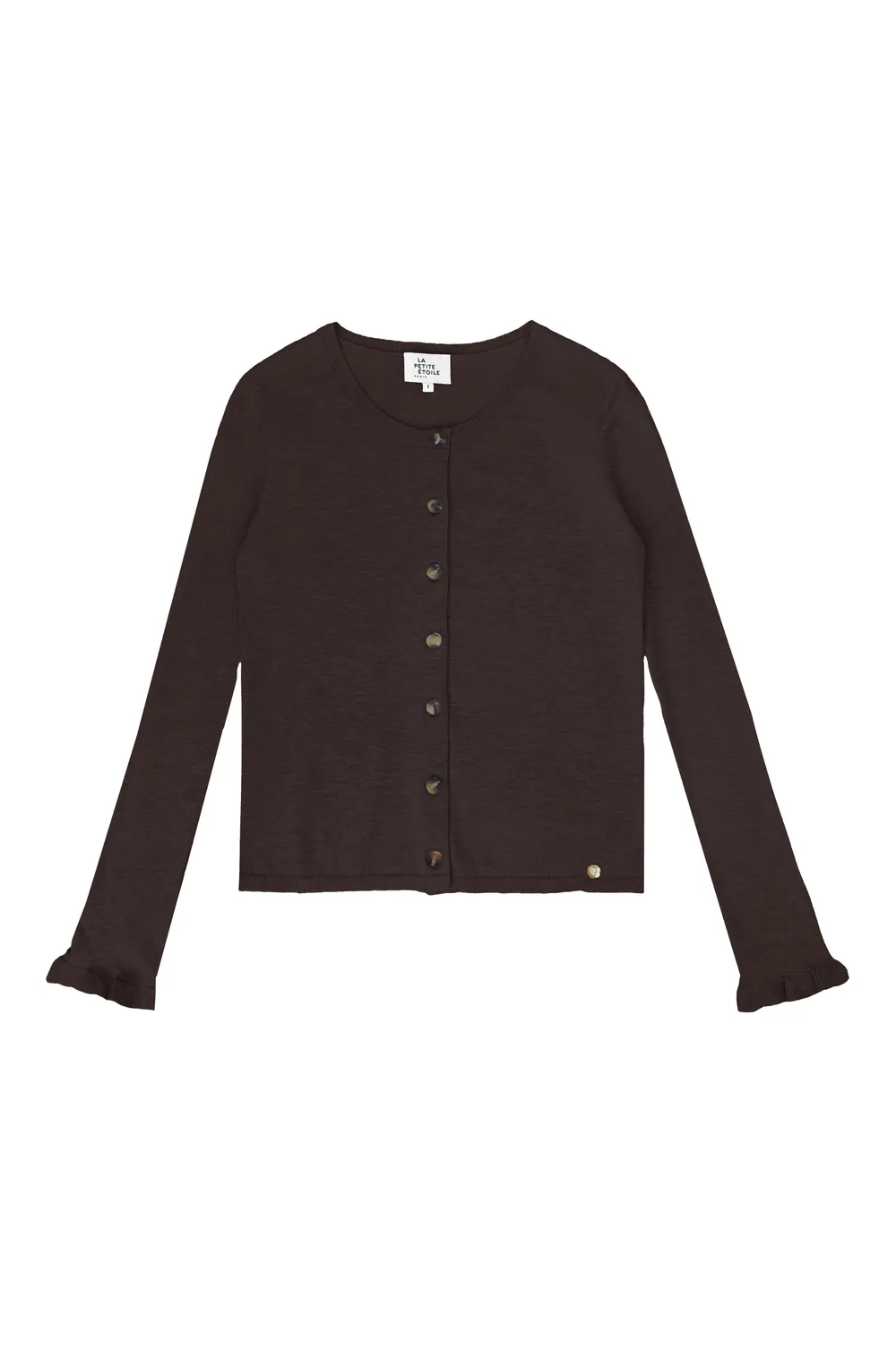 La Petite Etoile Monet vest bruin met knopen