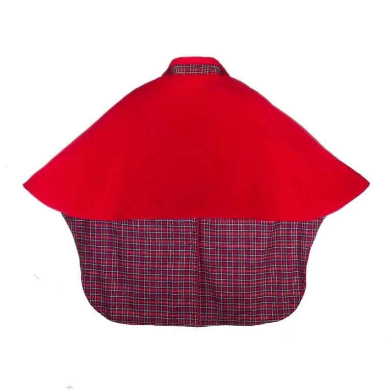 Seniorenkleding rolstoelcape rood cerise warm